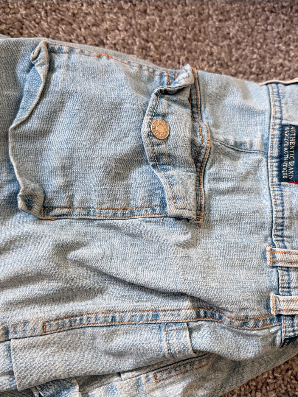 b.u.m. Equipment Light Wash Denim Shorts - Light Blue women’s size 16 - Picture 3 of 3